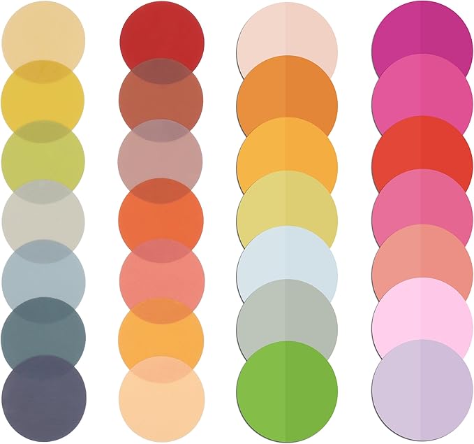 Mr. Pen- Transparent Sticky Note Set, 560Sheets, Colorful, Round Transparent Sticky Notes Set, Stocky Notes for Bible Journaling