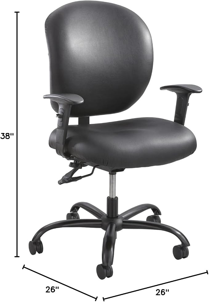 Safco Alday 24/7 Task Chair, Black Vinyl