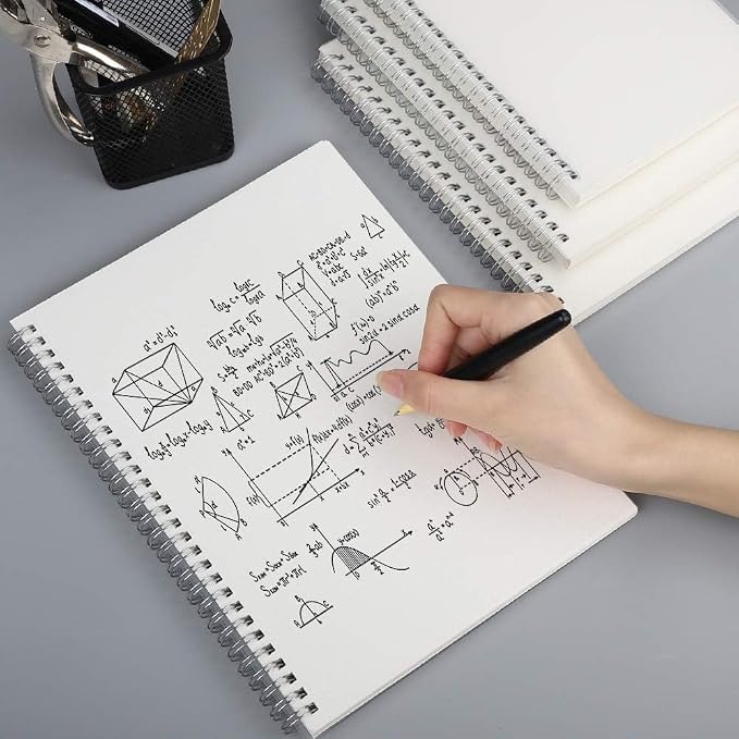 AHGXG Dotted Journal - Dot Grid Spiral Notebook A5, 160 Pages, 100 GSM Thick Paper, Waterproof Plastic Cover Journals for Journaling, Sketching, 5.7" x 8.3"