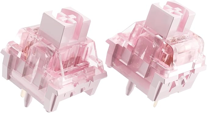 Zhouwang Rose Keyboard Switches, 5-Pin Tactile pre-Lubricated switches, Dustproof and Water-Resistant, Suitable for Mechanical Gaming Keyboards.(36Pcs)