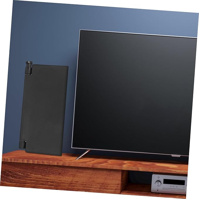HOMSFOU Computer Monitor Screen Top Holder Shelf No Drill Tv Storage Bracket for Router Remote Control and More Sturdy Organizer for Tidy Spaces Easy Installation Multi-functional Design