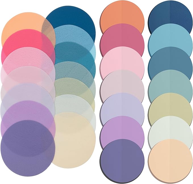 Mr. Pen- Round Transparent Sticky Notes, 560 Pcs, Pastel Colors, Round Translucent Sticky Notes, Stocky Notes for Bible Journaling