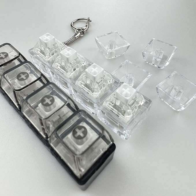 Kailh 10 PCS Box White Switch Replacement 3 Pin Mechanical Keyboard Switches, Clicky, Accurate Typing, Dustproof, Suitable for clicker for 3D Prints and MX Gaming Mechanical Keyboards