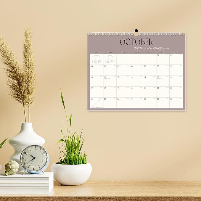 GuassLee Desk Calendar 2026-2027, 19-Month Hanging Desk/Wall Calendar From 2026 Jun-2027 Dec., 14" X 11" Monthly Planner With Thick Paper Spiral Bound For Office Home School Organizing & Planning