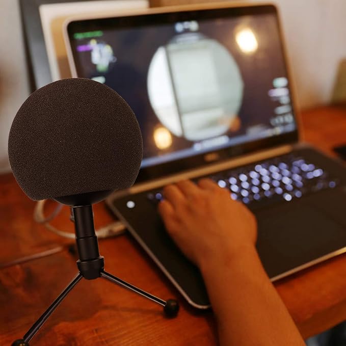 Blue Snowball Pop Filter Windscreen - Professional Snowball iCE Mic Foam Wind Cover Windshield Pop Filter for Recordings, Broadcasting, Singing by SUNMON