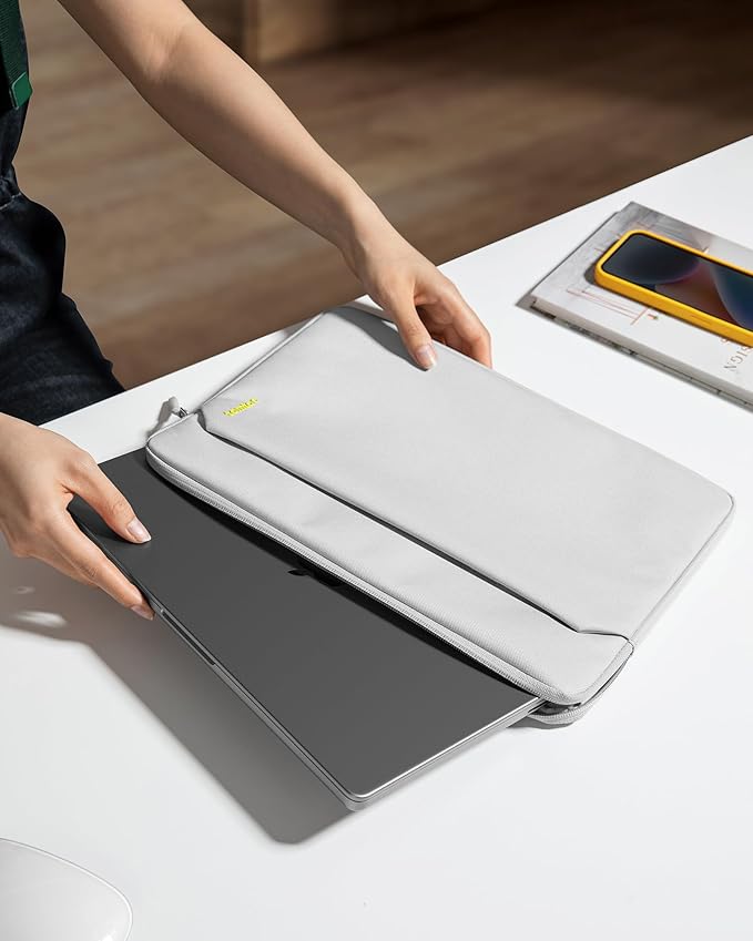 tomtoc Slim Laptop Sleeve for 16-inch MacBook Pro M5/M4/M3/M2/M1 Pro/Max 2026-2019, XPS 15 Surface Book 3 The New Blade 16, Recycled Water-Resistant Protective Laptop Case Bag
