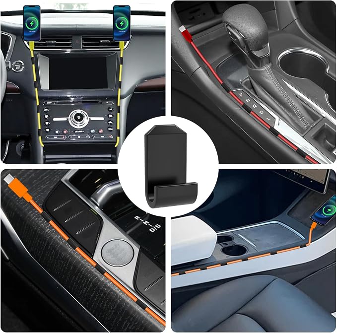 12 Pcs Car Trim Cable Clips, Car Cable Management Wire Organizer Cord-B(02) | Neatly Organize Cables for Vehicle Interior, Easy Installation, Ideal for Phone Chargers, Dash Cams and More