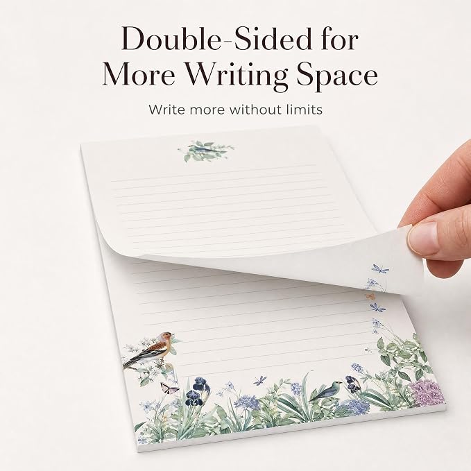 Beautiful Stationery Set with Envelopes - Premium-Quality, No-Bleed Lined Letter Writing Paper with Elegant Floral Designs - Cute Stationary Supplies Kit for Women & Personalized Gift for Loved Ones