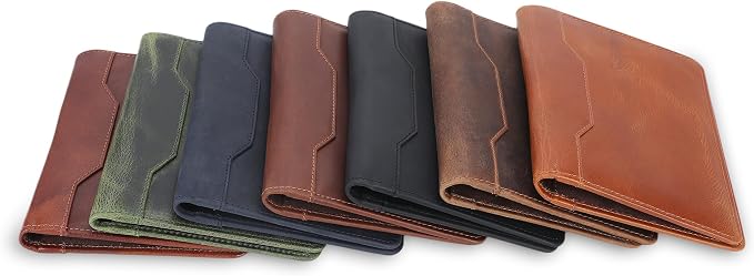 Genuine Leather Junior Legal Padfolio – 5x8 Resume Folder, Business Portfolio Binder with Card Holder, Interview Document Organizer for Men & Women – Black