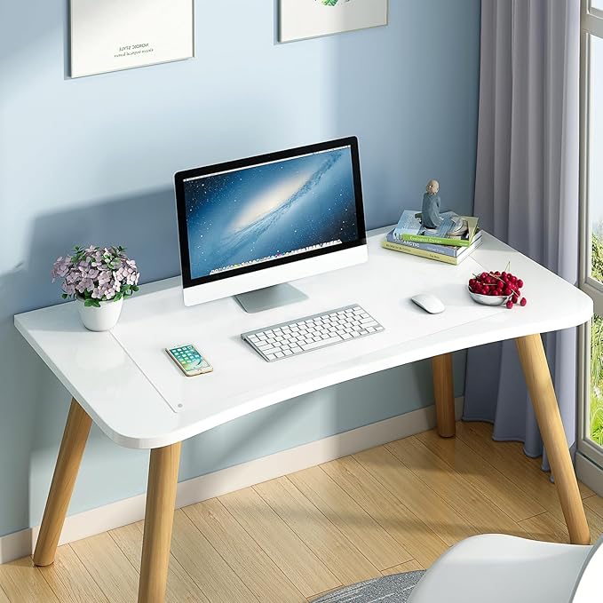 Clear Glass Desk Mat 20" x 16" Tempered Desk Protector Pad for Desktop Dry Erase Whiteboard Desk Cover for Wooden Craft Vanity Desk Topper, Small