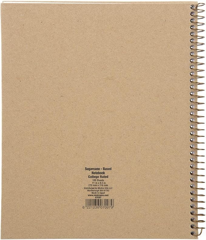 Mintra 100% Recycled Notebooks (Letter Size (8.5in x 11in), Plain Cover 3pk)