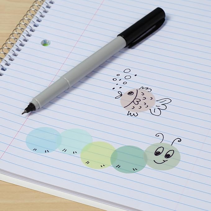 Redi-Tag Transparent Sticky Notes, 12 Pads Per Pack, Circle Sticky Notes, Round Adhesive Notes, Small Sticky Tabs for Organizing, 1 inch Diameter, 12 Calming Colors (1016718)