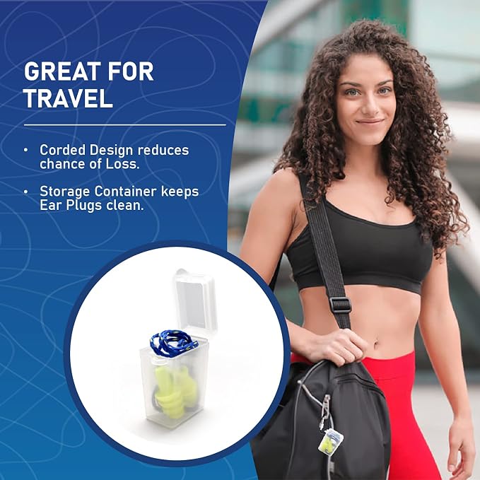 Quality Silicone Reusable Ear Plugs - 10 Pairs with 2 Plastic Cases 27dB Noise Cancelling Sound Blocking Soft with Strings for Adults Kids Sleeping Swimming Shooting Hunting Work Safety Loud Noise