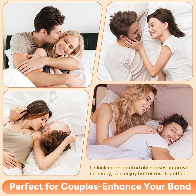 Memory Foam Wedge Pillow, Intimacy Positioning Pillow for Reading | 27° Angled Ergonomic Positioning Pillow, Contoured Back & Neck Support, Multi-Functional Body Pillow with Removable Cover
