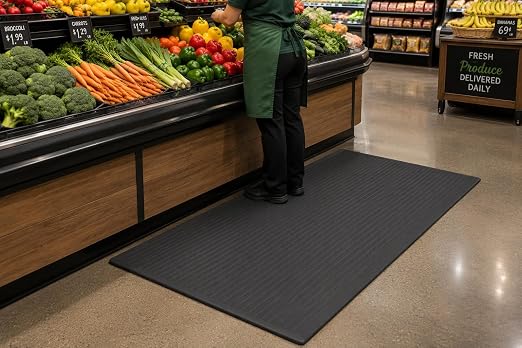 Guardian 24040602 Air Step Anti-Fatigue Floor Mat, Vinyl, 4'x6', Black, Reduces Fatigue and discomfort, Can be Easily Cut to fit Any Space
