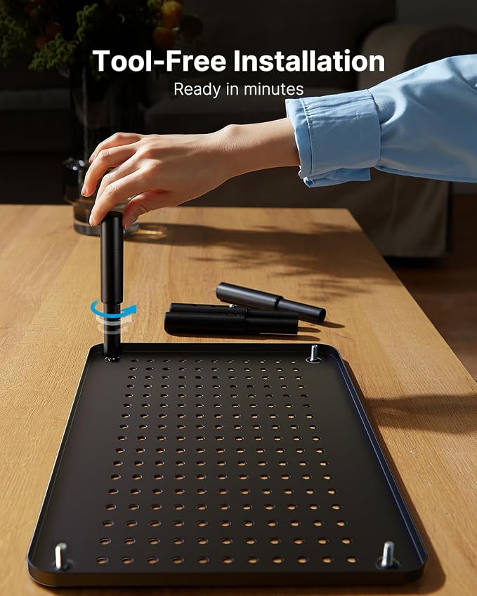 HUANUO Monitor Stand, Monitor Stand Riser 3 Height Adjustable, Monitor Riser with Airflow Vents, Laptop Stand for Desk, Laptop Riser, Desk Organizer for Monitor, 15.6" Laptop, PC, Printer