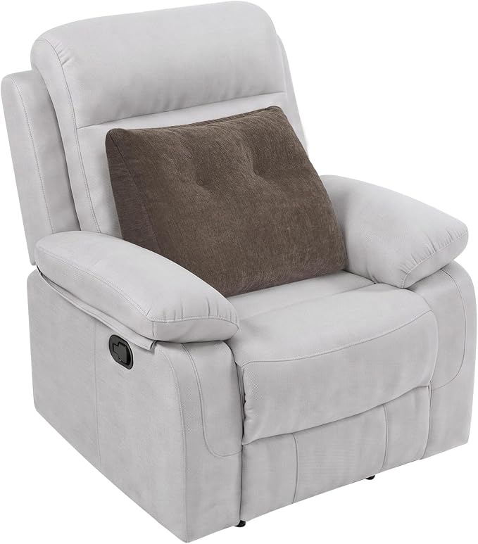 Back Support Pillow for Recliner Soft Dual Layer Lumbar Support Pillow with Shredded Memory Foam Ergonomic Orthopedic Couch Lumbar Cushions for Elderly Lower Back Pain Relief Brown