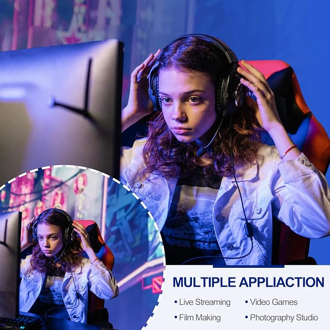 Emart 77in x 92in Collapsible Blue Backdrop Retractable Chromakey Photo Background with Solid Aluminium Base, Auto-Locking Frame, Wrinkle- Resistant Fabric for Video Studio, Live Game,Streaming