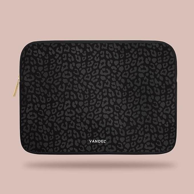 Vandel MacBook Air 13 inch Laptop Sleeve, Fits 13-13.3 inch Laptops: Neoprene MacBook Air & Pro Case, Chromebook, HP Soft Cover | Thin Computer Carrying Bag, Black Leopard Mac (M1 & M2) Pouch
