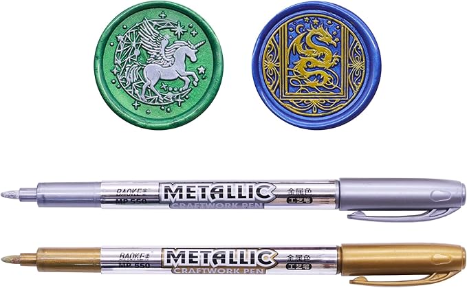 SWANGSA Wax Seal Warmer Kit, Sealing Wax Furnace Tool with 2pcs Wax Seal Pens + Wax Seal Spoon and 2pcs Candles for Sealing Wax Stamp Wedding Invitation Envelope Letter (Starry Blue)