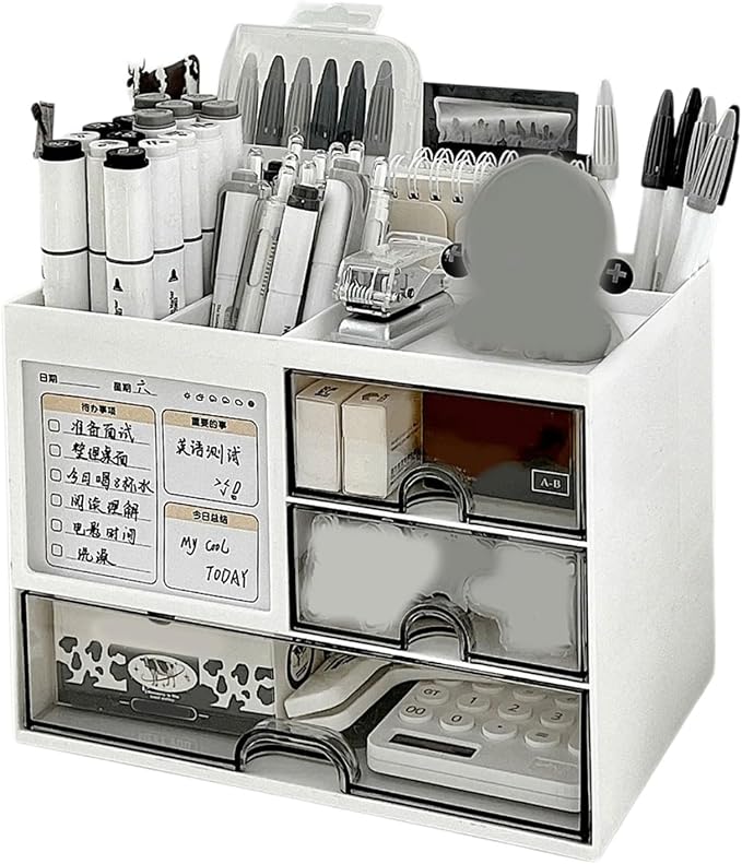 Desk Organizers with Drawers Pen Holders Multifunctional Desktop Organizers Makeup Organizers Office School Supplies