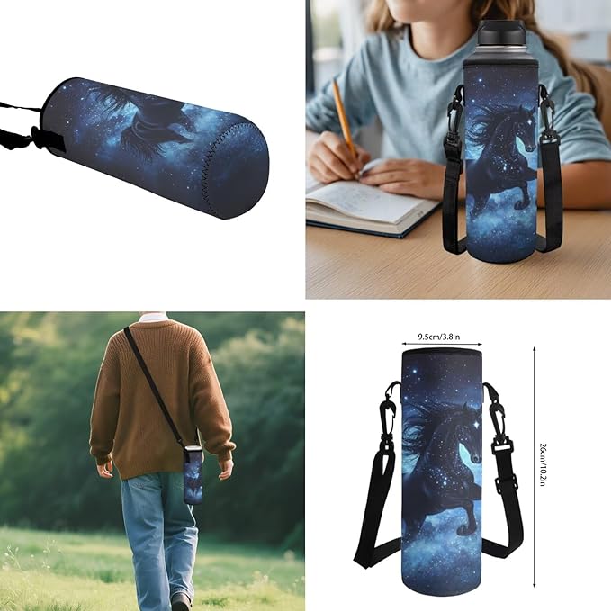 Horse Backpack with Lunch Bag for School Boys School Bags Large 17 Inch Lightweight Bookbags with Padded Zippered Pocket for Kids Teens Ages 8-10