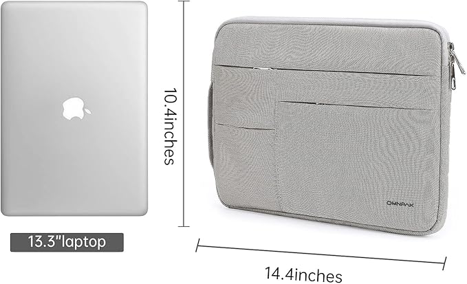 Omnpak for 13.6 inch MacBook Air Case Sleeve Compatible with 13 inch New MacBook Air M5/MacBook Neo A18 Pro, 13-14" MacBook Air/Pro M5/M4/M3/M2/M1, Water Repellent Laptop Case with Handle