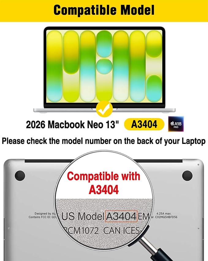 F FORITO Magnetic Privacy Screen Protector Compatible with 2026 MacBook Neo 13 inch with A18 Pro Chip - 360° Anti Peeping Anti Blue Light Anti Glare Removable Laptop Privacy Screen Shield