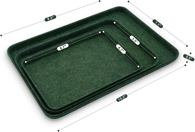 3pc Desk Drawer Tray Dice DND Games Holder EDC Cathall Forest Green