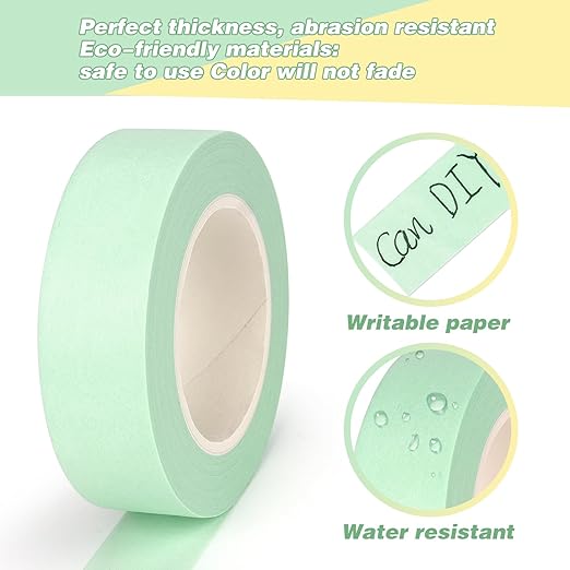 Hutou 8 Rolls Washi Tape Colored Washi Masking Tape 1/2 Inch Rainbow Colors Painters Tape Colorful Craft Art Paper Tape Labeling DIY Decorative Coding Teaching Supplies, Pastel Colors