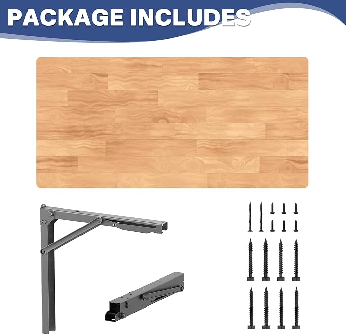 WALMANN Space Saving Wall Mounted Folding Workbench, Heavy Duty Folding Wall Table/Desk for Garage, Workshop, Holds Up to 550 lbs(Tabletop Size: 32 x 18inch)