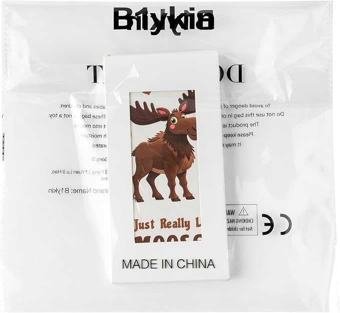 B1ykin Cute Sticky Notes Set - I Just Really Like Moose Self-Stick Notes Pad, 550 Sheets Writing Memo Pages Sticky Notepad for Teacher Appreciation Gifts, School Office Party Supplies (Heart Moose)