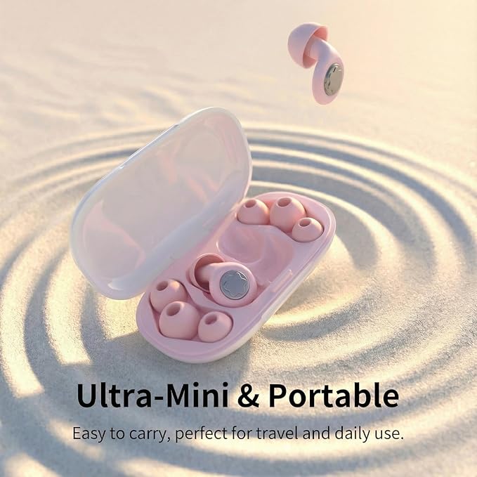 Ear Plugs for Sleeping 45DB Noise Cancelling: Ultra-Comfy Reusable Noise-Reducing Earplugs for Sleeping & Travel & Work Hearing Protection Earbuds with 8 Tips(XS,S, M, L Size)