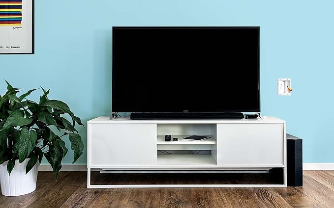 Legrand – OnQ in-Wall Cable Management Kit for Power & Low Voltage Cords – Hides TV or Display Cables Retrofit Behind The Wall – UL Listed TV Cord Hider w/DIY Install & Included Hardware – HT2102WHV1