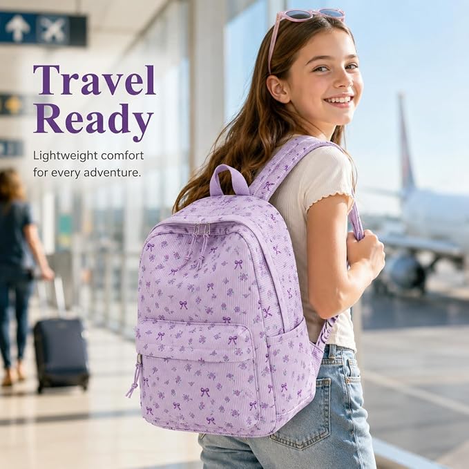 BTOOP School Backpacks for Teen Girls Bookbags Lightweight Kids Backpack School Bags Set with Lunch Box Pencil Case