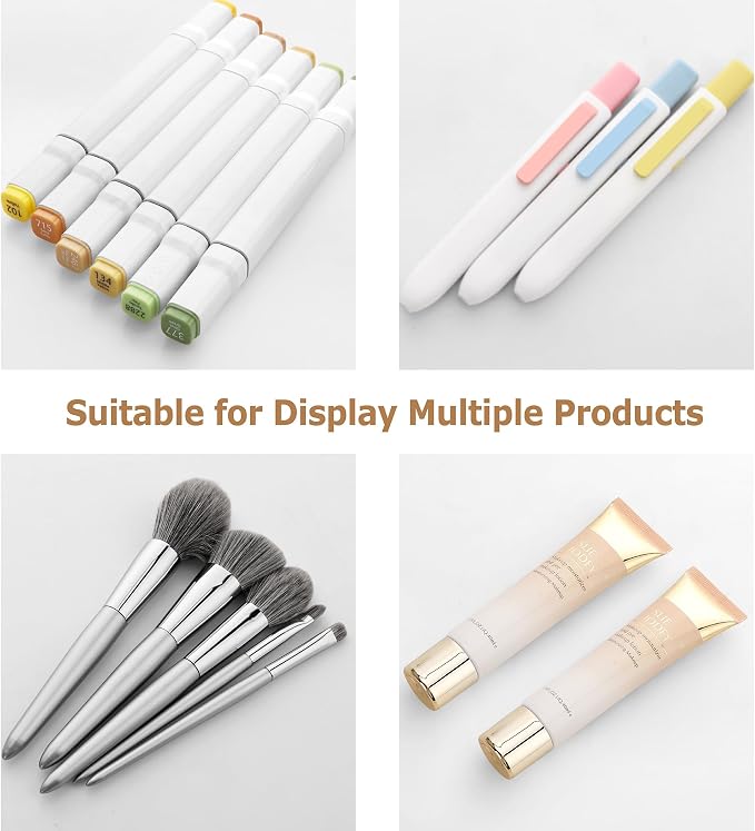 SANRUI Acrylic Pen Display Stand Holder, Clear Fountain Pen Makeup Brush Rack, Ballpoint Pen Showcase, Paintbrush Drying Organizer Desk for Home School Office or Store Use, Holds 1 Pen