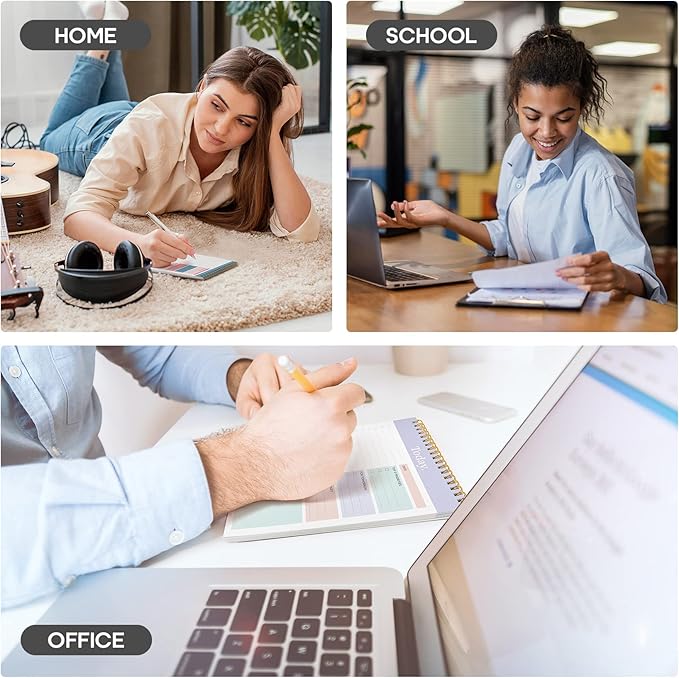 Taja To Do List Notepad - To Do List Notebook for Work with 52 Sheets, 9.8" x 6.5", Undated Daily Planner Perfect for Daily Tasks and Goal Setting, Notepad Suitable for Office, Home & School - Early Dawn