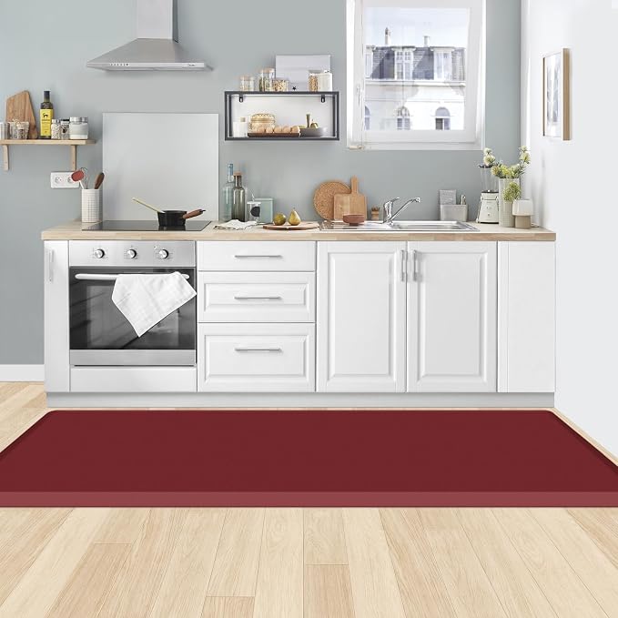0.8" Thick Kitchen Mat Cushioned Anti Fatigue Rug Comfort Floor Mats | Water-Resistant, Non-Slip, Easy to Clean Comfort Floor Mat for Kitchen, Sink & Office, Multiple Colors & Sizes, 70" x 24"