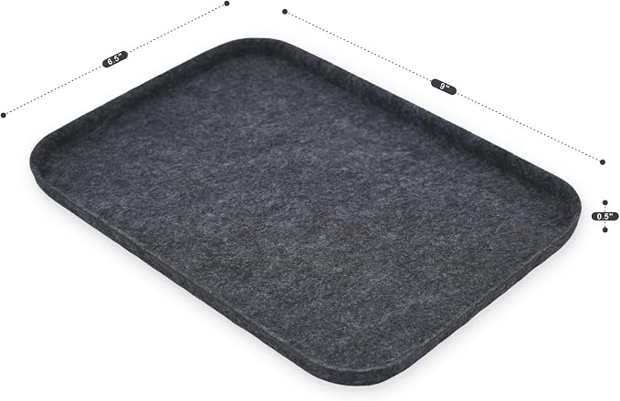 Felt tray Lid for Storage Bin Drawer Organizer cap of box Charcoal