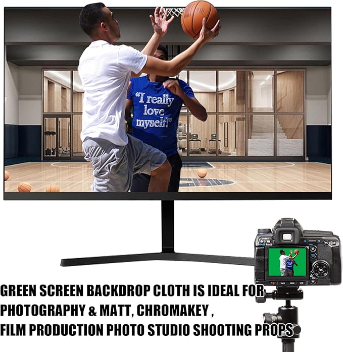 BEIYANG 10 X10 FT Green Backdrop Cloth for Photography, Large Green Screen Background for Photoshoot, Cloth Fabric Curtain Chromakey Video Photoshoot Studio YouTube Conference Streaming