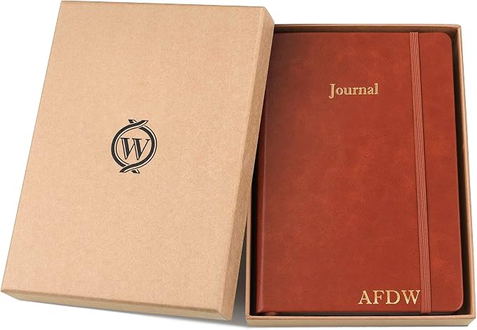 Wykeham's Executive 2026 Undated Daily Journal Planner – Customization Available (Personalized Brown, 8.5"×5.5")