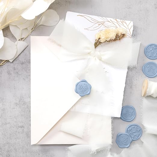 UNIQOOO Wax Seal Stickers - (3 Designs in 1 Pack) Wedding Invitation Envelope Seal Stickers, 60 Pcs Self-Adhesive Stickers, Perfect for Invitation, Christmas, Gift Wrapping (Dusty Blue)
