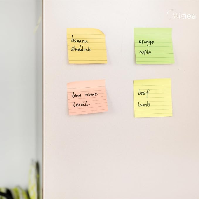 Mr. Pen- Lined Sticky Notes, 3" x 3", 6 Pads, 45 Sheets/Pad, Pastel Color | Sticky Notes with Lines, Ruled Post Stickies, Memo Pads, Self-Stick Note Pad for Office, School, Home, Study