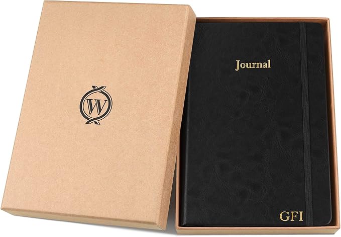 Wykeham's Executive 2026 Undated Daily Journal Planner – Customization Available (Personalized Black, 8.5"×5.5")