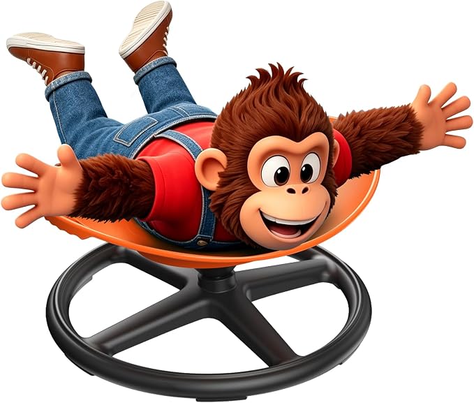 Spinning Chair for Kids, Orange, 360° Sensory Swivel Chair | Spinning Chair for Autistic Kids, For Home Classroom Playroom