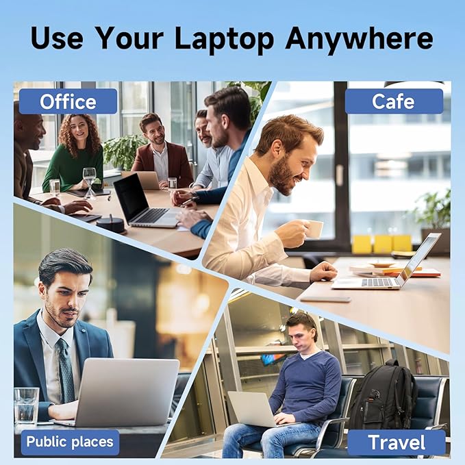 Laptop Privacy Screen 14 Inch 16:10 Aspect Ratio, Removable Laptop Screen Privacy Shield Compatible with Lenovo Hp Dell Acer Asus Thinkpad Envy Xps, Anti Glare Blue Light Computer Filter Protector