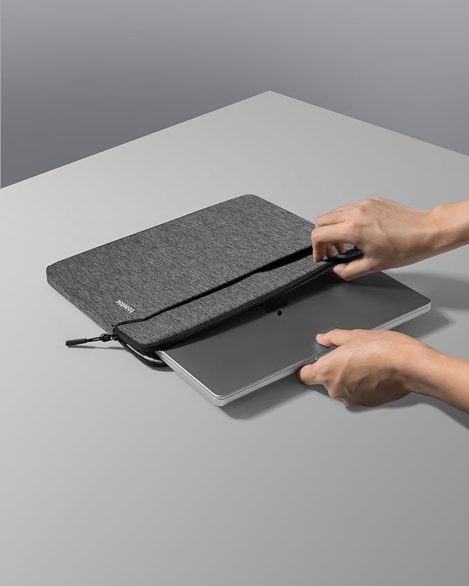 tomtoc Slim Laptop Sleeve Case for 13-inch New MacBook Air M5 (2026) M4/A3420 M3/A3113 M2/A2681, M1/A2337, Fits MacBook Neo A18 Pro, Water-Resistant Protective Carrying Case with Accessories Pocket