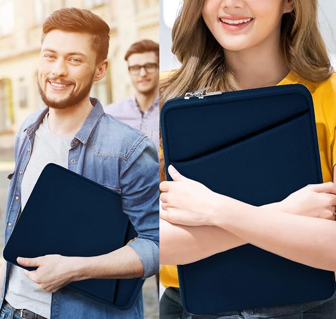 Laptop Case Sleeve 14 inch, Durable Carrying Bag Shockproof Protective Case Cover, Handbags Briefcase Laptop Bag Compatible with 14" MacBook Air/Pro HP Asus Lenovo Notebook Computer, DarkBlue