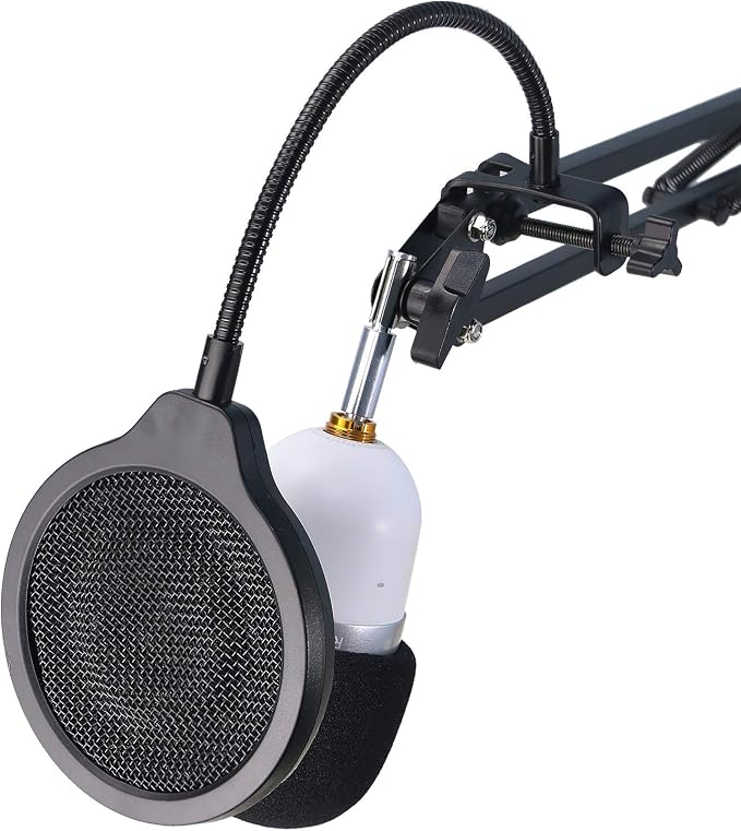 YOUSHARES Razer Seiren Mini Pop Filter with Foam Windscreen - 3 Layers Pop Screen Shield and Foam Cover Compatible with Razer Seiren Mini Mic