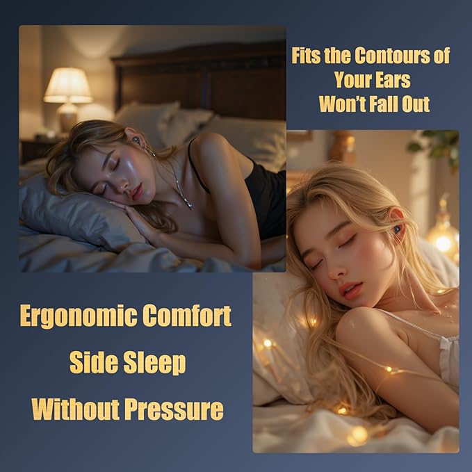 Ear Plugs for Sleeping Noise Cancelling, Dual-Core Filter, Reusable Hearing Protection – Up to 48dB Noise Reduction, Flexible Silicone – Ideal for Sleep, Focus, (Black, One Size)